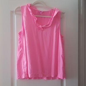 Womens Pink Sleeveless Crown & Ivy Top.  XL